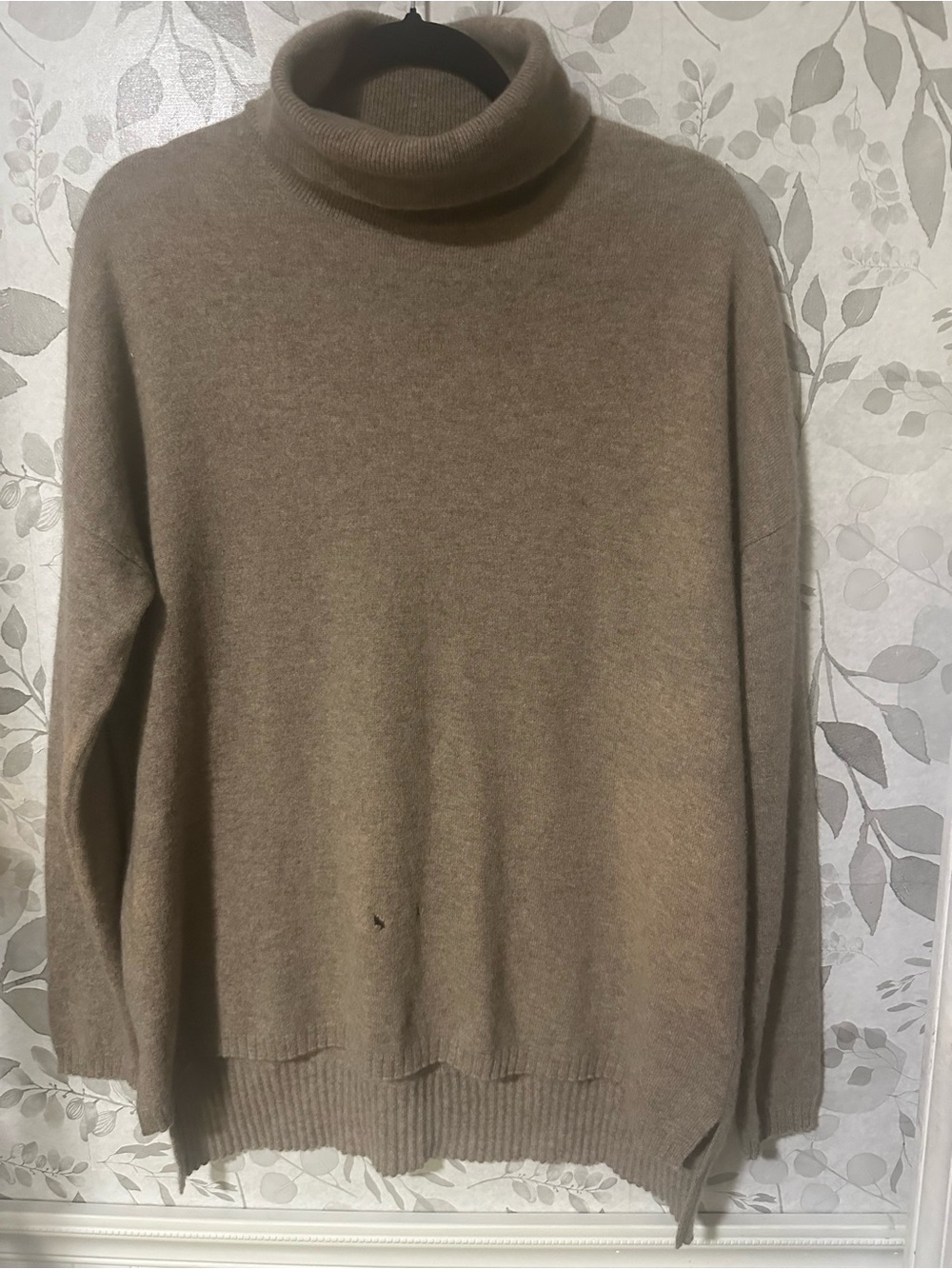 State Cashmere Taupe Turtleneck Sweater - L Wounded bird